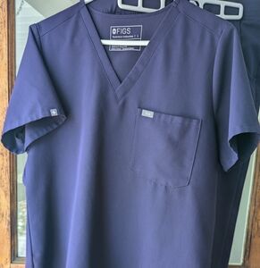 Figs Purple Jam Catarina Scrub Top - Size L